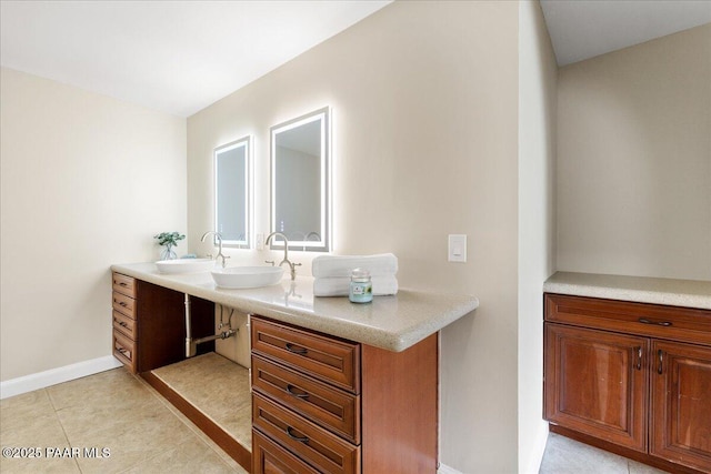 122 N Willow St, Prescott, AZ 86305 - bathroom with vanity, baseboards, and tile patterned flooring