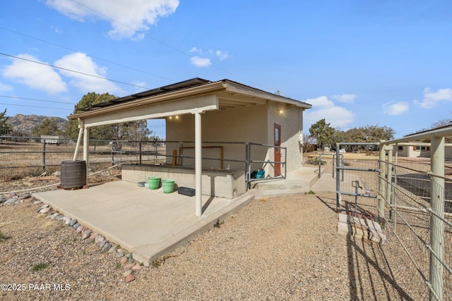 exterior space featuring fence