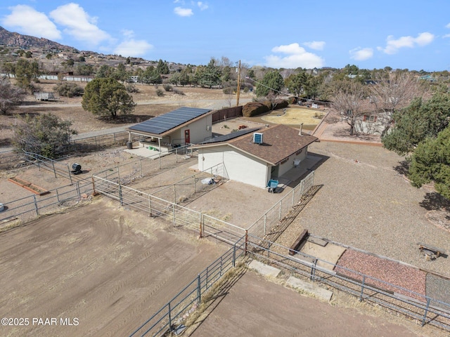 aerial view with a rural view