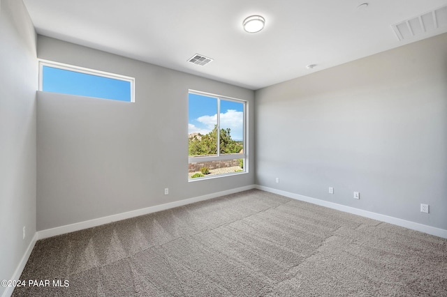 view of carpeted spare room