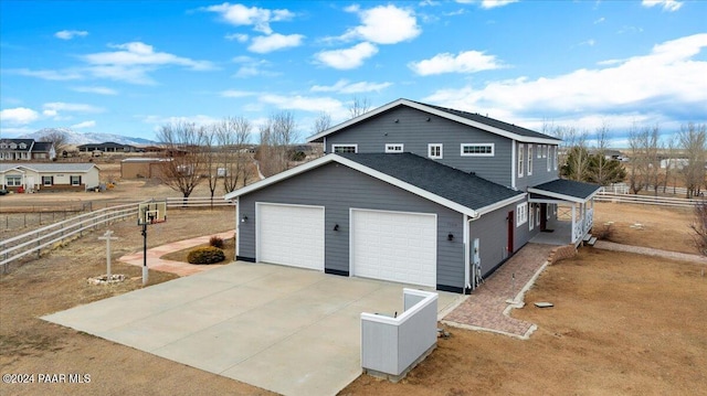 exterior space with a mountain view