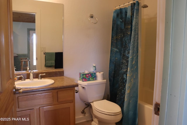 1155 W Half Moon Ct, Ash Fork, AZ 86320 - full bathroom featuring vanity, toilet, and shower / bath combo