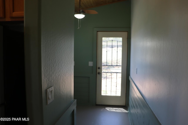 1155 W Half Moon Ct, Ash Fork, AZ 86320 - doorway to outside featuring ceiling fan