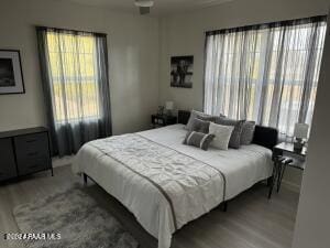 bedroom featuring hardwood / wood-style floors