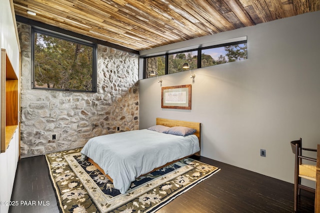 51 Rill Rd, Prescott, AZ 86305 - bedroom with wood ceiling, multiple windows, and wood finished floors