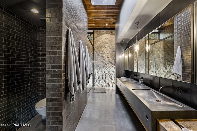 51 Rill Rd, Prescott, AZ 86305 - community lobby featuring wooden ceiling and brick wall
