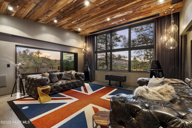 51 Rill Rd, Prescott, AZ 86305 - cinema room featuring wood ceiling and plenty of natural light