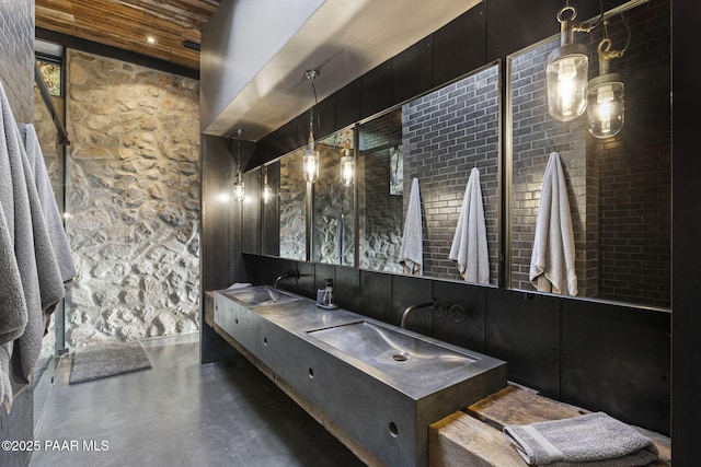 51 Rill Rd, Prescott, AZ 86305 - full bathroom with concrete flooring and double vanity