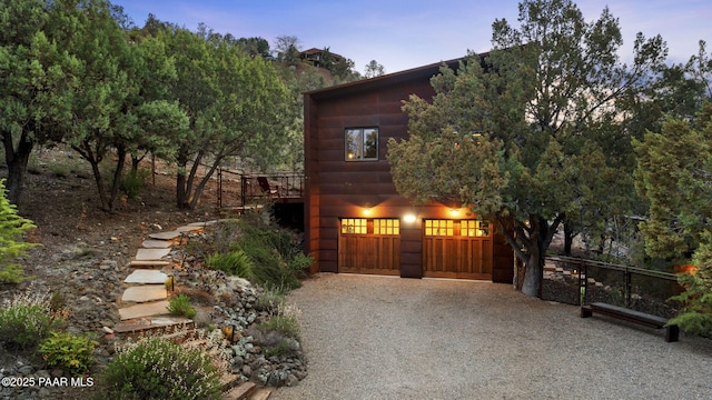 51 Rill Rd, Prescott, AZ 86305 - view of home's exterior featuring gravel driveway and a garage