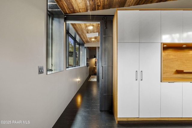 51 Rill Rd, Prescott, AZ 86305 - hall featuring dark wood finished floors and wooden ceiling