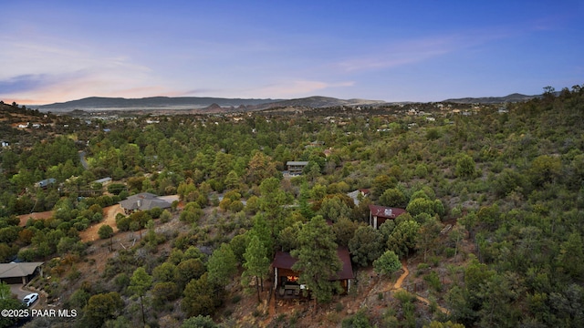 51 Rill Rd, Prescott, AZ 86305 - aerial overview of property's location with a forest and a mountainous background