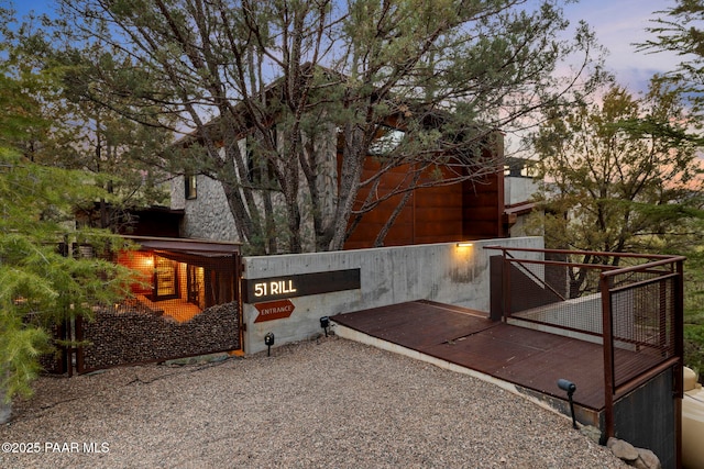 51 Rill Rd, Prescott, AZ 86305 - view of parking at dusk