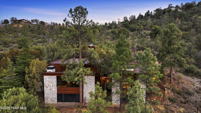 51 Rill Rd, Prescott, AZ 86305 - view of subject property with a heavily wooded area