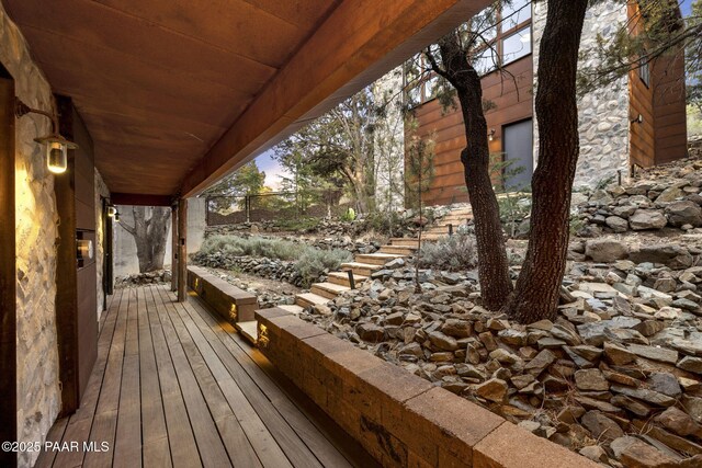 51 Rill Rd, Prescott, AZ 86305 - wooden deck with stairway