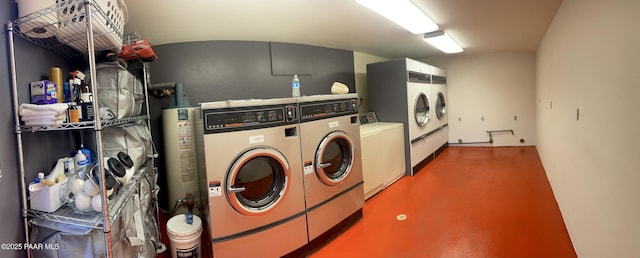 28555 N Feather Mountain Rd, Paulden, AZ 86334 - washroom featuring washing machine and clothes dryer and gas water heater