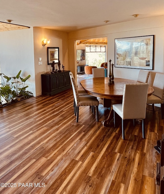 28555 N Feather Mountain Rd, Paulden, AZ 86334 - dining space with wood finished floors