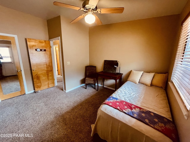 28555 N Feather Mountain Rd, Paulden, AZ 86334 - bedroom featuring carpet flooring, a ceiling fan, and baseboards