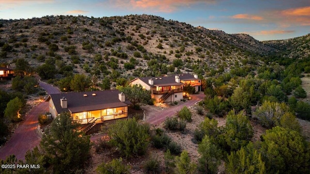 28555 N Feather Mountain Rd, Paulden, AZ 86334 - aerial view at dusk of a mountain view