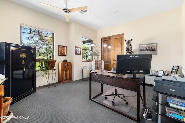 13175 N Bull Run Rd, Prescott, AZ 86305 - carpeted office with ceiling fan