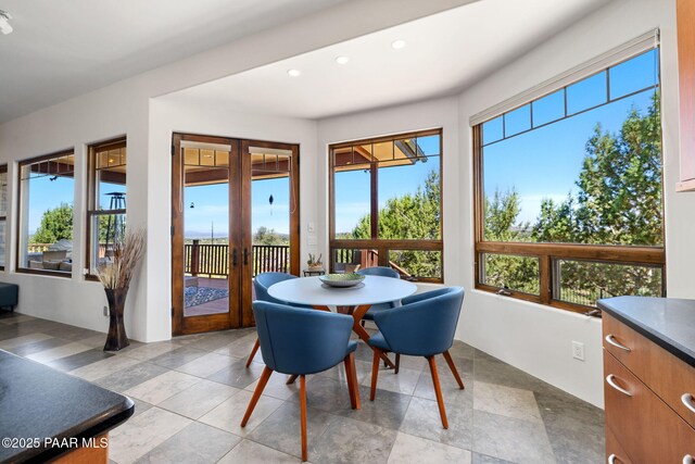 13175 N Bull Run Rd, Prescott, AZ 86305 - sunroom featuring french doors and recessed lighting
