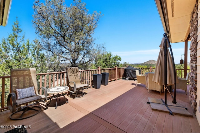 13175 N Bull Run Rd, Prescott, AZ 86305 - deck featuring a mountain view