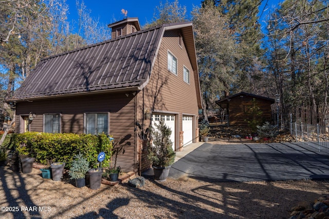 view of home's exterior featuring a garage