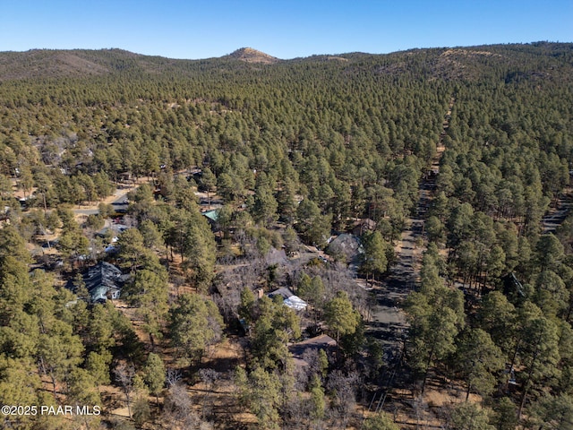 bird's eye view featuring a mountain view