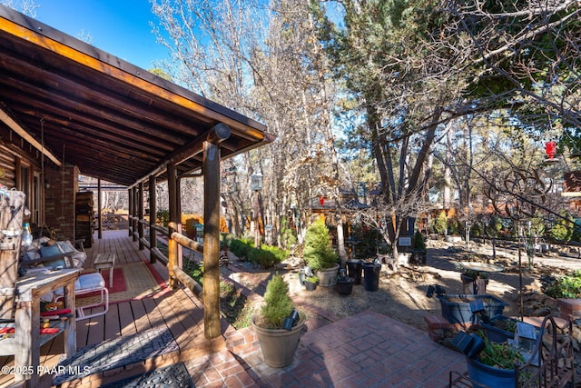 view of patio / terrace with a deck