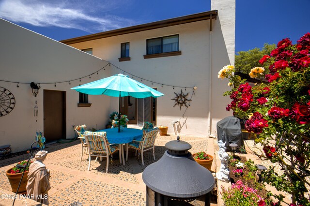 view of patio featuring grilling area