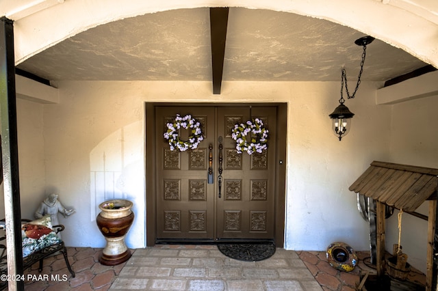 entrance to property with french doors