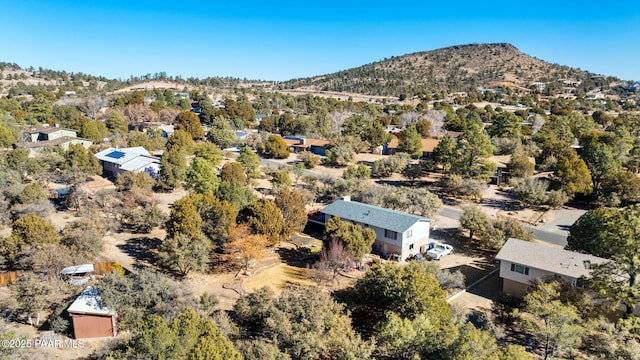 aerial view featuring a mountain view