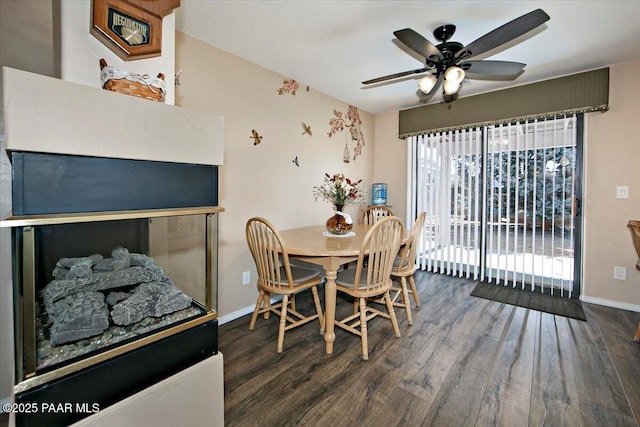 4761 N Tonto Way, Prescott Valley, AZ 86314 - dining room with a ceiling fan and wood finished floors
