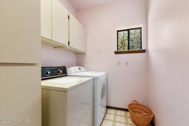 110 High Chaparral Loop, Prescott, AZ 86303 - laundry room with cabinet space, washing machine and clothes dryer, and light flooring