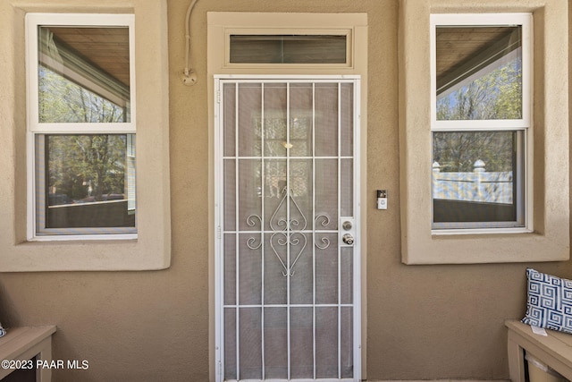 view of doorway to property