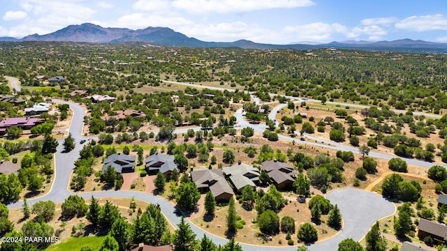 aerial view featuring a mountain view