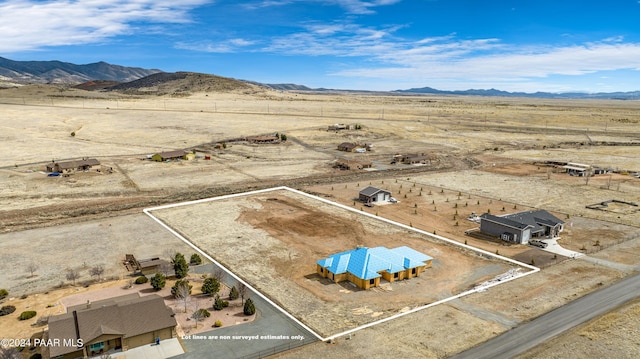 bird's eye view featuring a mountain view