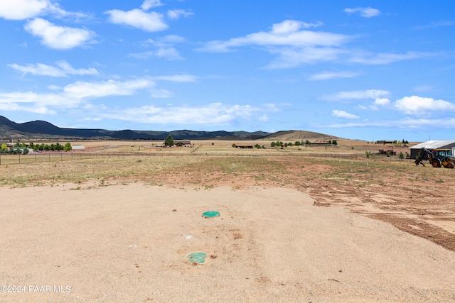 mountain view with a rural view