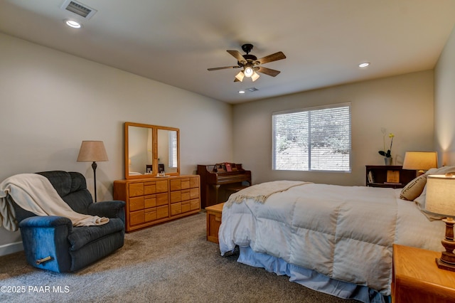 1365 W Ridge Dr, Prescott, AZ 86305 - carpeted bedroom featuring ceiling fan and recessed lighting