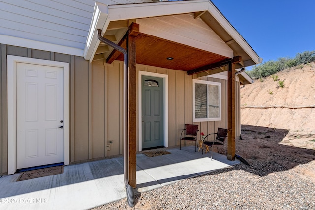 1365 W Ridge Dr, Prescott, AZ 86305 - doorway to property featuring board and batten siding