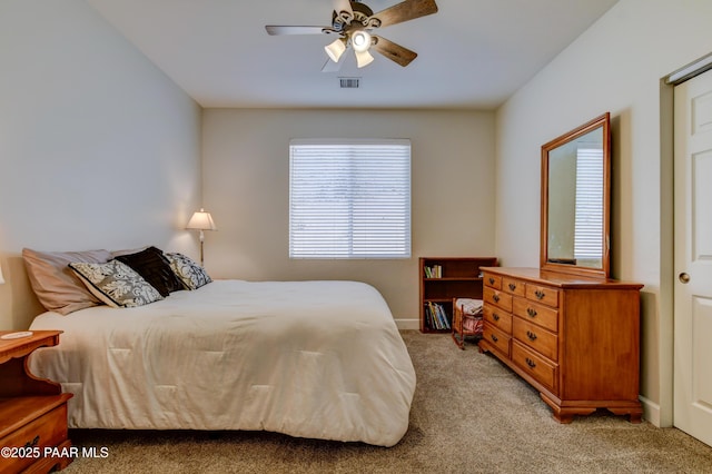 1365 W Ridge Dr, Prescott, AZ 86305 - bedroom with light carpet and ceiling fan