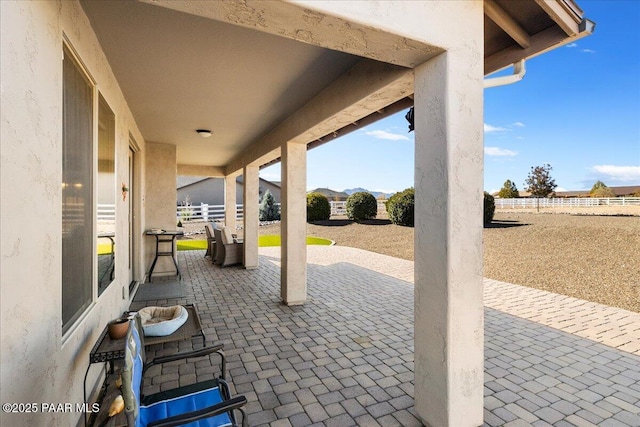 view of patio / terrace featuring a fenced backyard