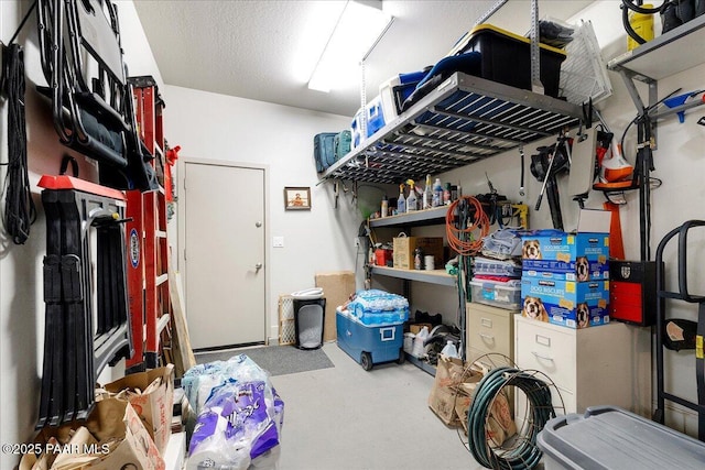 view of storage area