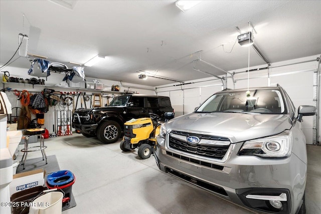 garage featuring a garage door opener