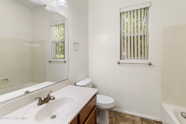 4276 N Pembroke St, Prescott Valley, AZ 86314 - full bathroom with vanity, shower / washtub combination, and stone finish floors