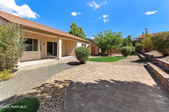 4276 N Pembroke St, Prescott Valley, AZ 86314 - view of yard featuring a storage shed and a patio area
