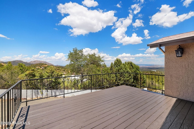 5712 W Sunrise Dr, Prescott, AZ 86305 - wooden deck with a mountain view