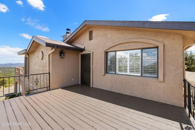 5712 W Sunrise Dr, Prescott, AZ 86305 - deck featuring a mountain view