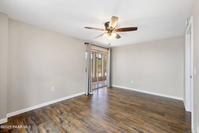 5712 W Sunrise Dr, Prescott, AZ 86305 - unfurnished room with a ceiling fan and dark wood-type flooring