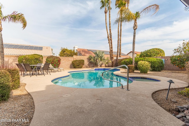 502 E Le Marche Ave, Phoenix, AZ 85022 - view of swimming pool featuring a fenced backyard, a fenced in pool, and a patio