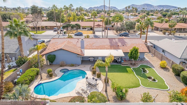 502 E Le Marche Ave, Phoenix, AZ 85022 - drone / aerial view featuring a mountain view and a residential view